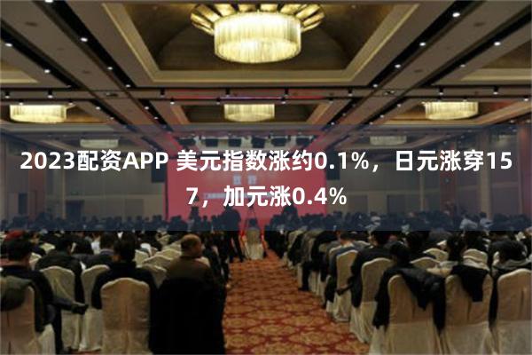 2023配资APP 美元指数涨约0.1%，日元涨穿157，加元涨0.4%