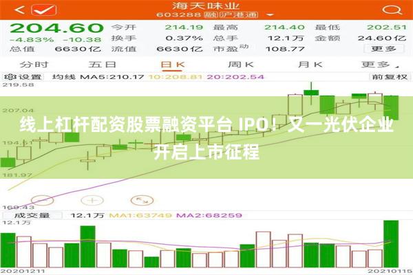 线上杠杆配资股票融资平台 IPO！又一光伏企业开启上市征程